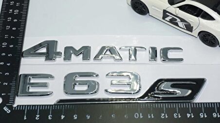 DK Tuning E63S 4Matic Bagaj Krom Siyah ABS Yazı Logo Benz İle Uyumlu