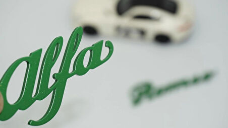 DK Tuning Alfa Romeo Yeşil ABS Bagaj 3M 3D Yazı Amblem