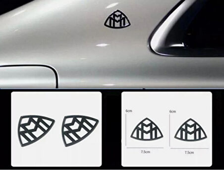 DK Tuning Maybach Yan Kanatlar Siyah ABS Logo Arma Seti