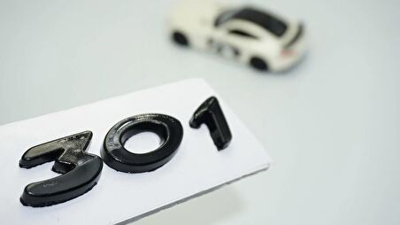 DK Tuning Peugeot 301 Bagaj 3M 3D Parlak Siyah ABS Logo Amblem