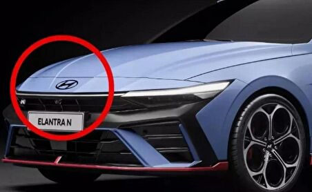 DK Tuning Elantra CN7 Siyah Ön Panjur Logo Hyundai İle Uyumlu