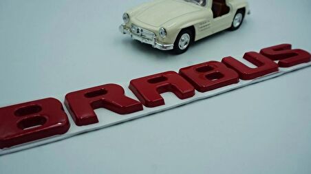 DK Tuning Brabus Kırmızı Metal Bagaj Yazı Logo Benz İle Uyumlu