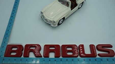 DK Tuning Brabus Kırmızı Metal Bagaj Yazı Logo Benz İle Uyumlu