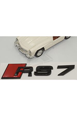 Audi Rs7 Bagaj Parlak Siyah Abs 3m 3d Yazı Logo Amblem Orjinal Ürün