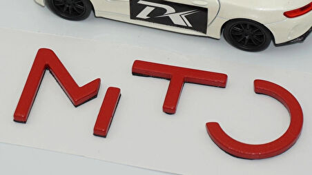 DK Tuning Mito Kırmızı ABS Bagaj Yazı Logo Alfa Romeo İle Uyumlu