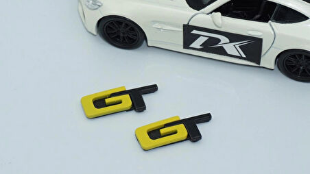 DK Tuning GT Direksiyon Sarı Siyah Logo Amblem Ford İle Uyumlu