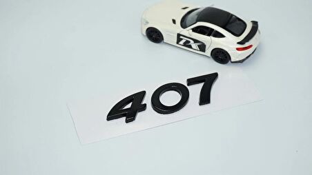 DK Tuning Peugeot 407 Bagaj 3M 3D Parlak Siyah ABS Logo Amblem