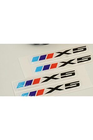 Dk X5 Logo 3m 3d Damla Silikon Torpido Bagaj Çamurluk Logo Amblem Arma Seti Bmw Ile Uyumlu