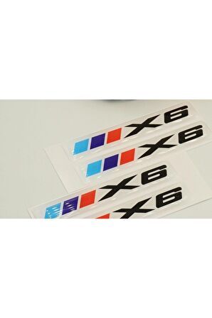 Dk X6 Logo 3m 3d Damla Silikon Torpido Bagaj Çamurluk Logo Amblem Arma Seti Bmw Ile Uyumlu