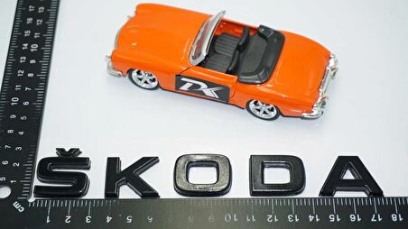 DK Tuning Bagaj Siyah ABS 3M 3D Yazı Logo Skoda İle Uyumlu