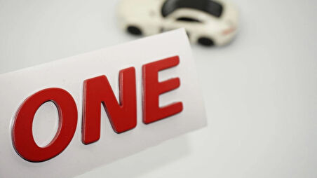 DK Tuning ONE Bagaj Kırmızı Yazı Logo Arma Mini Cooper İle Uyumlu