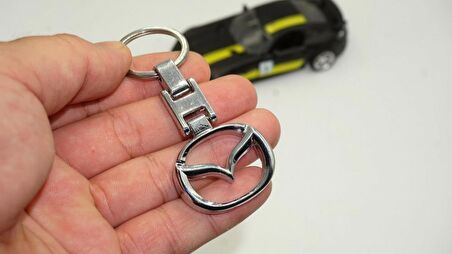 Mazda Logo Çift Yön Krom Metal Stil Anahtarlık