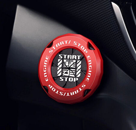 DK Tuning Start Stop Kontak Butonu Kırmızı Metal Kaplaması