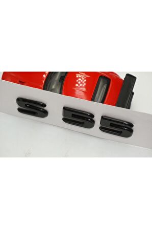 S 55 Bagaj Parlak Siyah Abs 3m 3d Yazı Logo