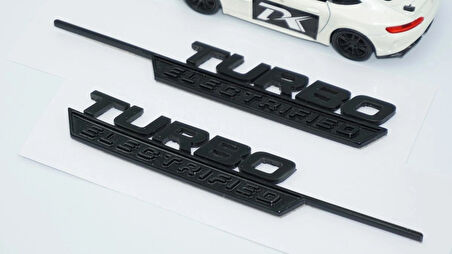 DK Tuning Turbo Electrified Siyah Çamurluk Yanı Logo Benz İle Uyumlu
