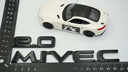 DK Tuning Lancer MIVEC 2.0 Siyah Bagaj Yazı Logo Mitsubishi İle Uyumlu
