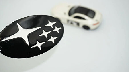 DK Tuning Ön Izgara Siyah Beyaz Amblem Logo Arma Subaru İle Uyumlu