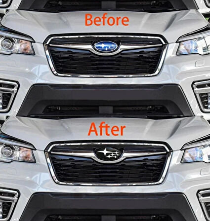 DK Tuning Ön Izgara Siyah Beyaz Amblem Logo Arma Subaru İle Uyumlu