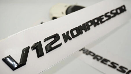 DK Tuning Benz V12 Kompressor Çamurluk Yanı Siyah Logo Amblem 2 Li Set