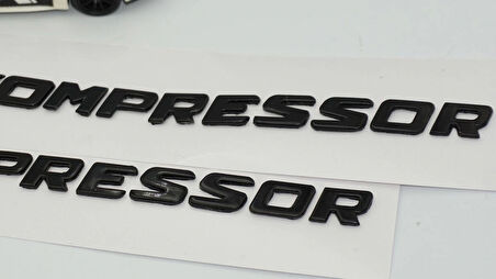 DK Tuning Benz V12 Kompressor Çamurluk Yanı Siyah Logo Amblem 2 Li Set