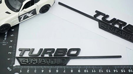 DK Tuning Turbo 4Matic Siyah Çamurluk Yanı Logo Benz İle Uyumlu