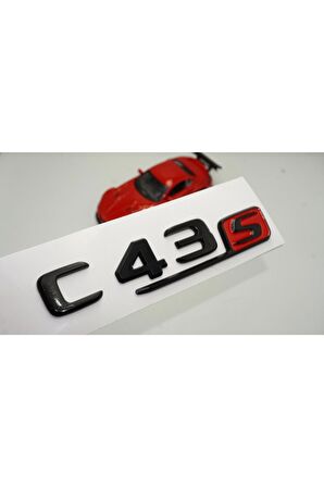 C 43s Bagaj Parlak Siyah Abs 3m 3d Yazı Logo