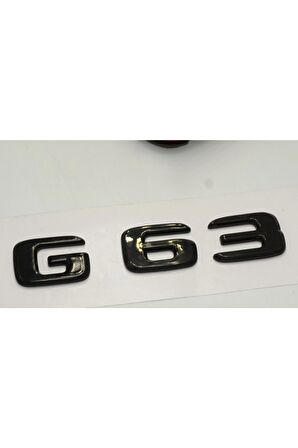 G63 Bagaj Parlak Siyah Abs 3m 3d Yazı Logo