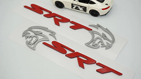 DK Tuning Dodge Challenger Charger SRT Hellcat Gri Kırmızı Logo Arma