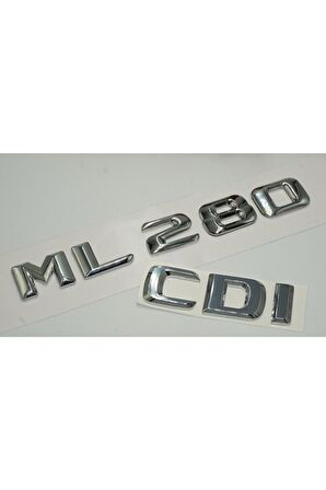 Benz Ml 280 Cdı Bagaj Krom Metal 3m 3d Yazı Logo