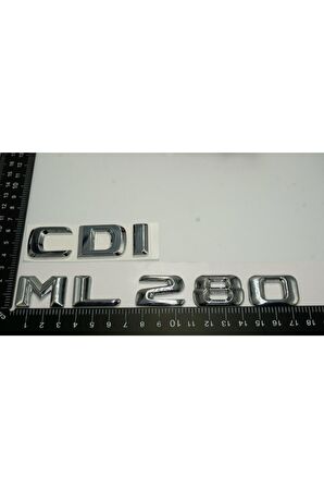 Benz Ml 280 Cdı Bagaj Krom Metal 3m 3d Yazı Logo