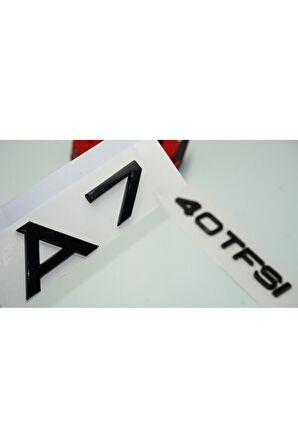 Audi A7 40 TFSi Parlak Siyah ABS 3M 3D Bagaj Yazı Logo Ürün