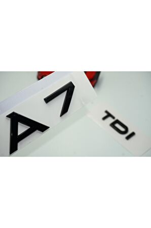 Audi A7 Tdi Parlak Siyah Abs 3m 3d Bagaj Yazı Logo Orjinal Ürün