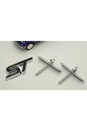 St Logo Ön Panjur Vidalı Krom Metal 3m 3d Amblem