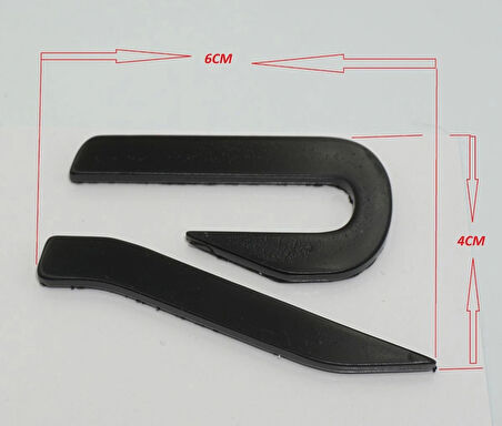 DK Tuning R Line Yeni Nesil Bagaj Siyah Logo Arma Volkswagen İle Uyumlu