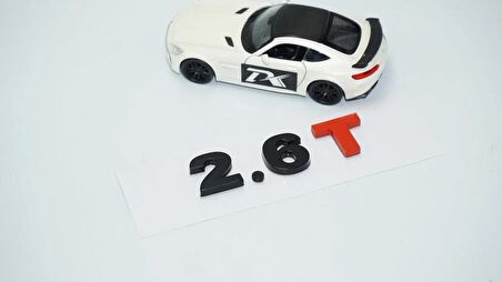 DK Tuning 2.6T Bagaj Siyah Kırmızı Yazı Logo Volkswagen İle Uyumlu