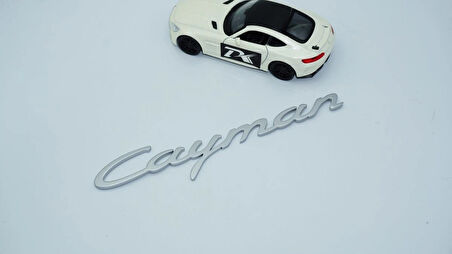 DK Tuning Porsche Cayman Bagaj 3M 3D Gri ABS Yazı Logo Amblem