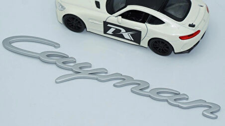 DK Tuning Porsche Cayman Bagaj 3M 3D Gri ABS Yazı Logo Amblem