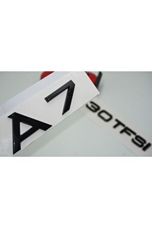 Audi A7 30 Tfsi Parlak Siyah Abs 3m 3d Bagaj Yazı Logo Orjinal Ürün