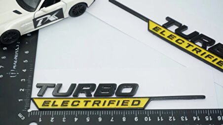 DK Tuning Turbo Electrified Sarı Çamurluk Yanı Logo Benz İle Uyumlu