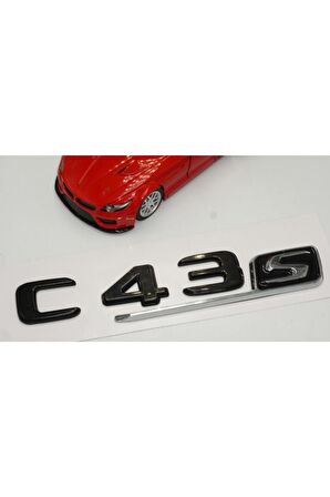 C 43s Bagaj Parlak Siyah Abs 3m 3d Yazı Logo