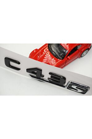 C 43s Bagaj Parlak Siyah Abs 3m 3d Yazı Logo