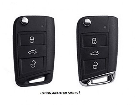 Seat Leon ibiza Ateca Silikon Anahtar Mavi Kılıf Seti