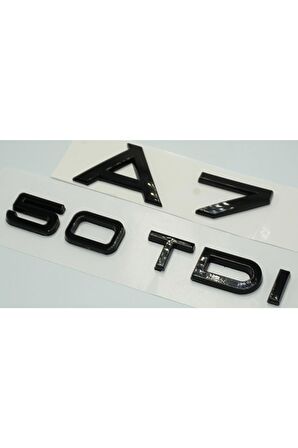 Audi A7 50 Tdi Parlak Siyah Abs 3m 3d Bagaj Yazı Logo Orjinal Ürün