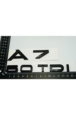 Audi A7 50 Tdi Parlak Siyah Abs 3m 3d Bagaj Yazı Logo Orjinal Ürün