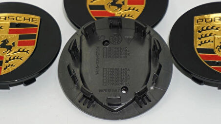 DK Tuning Porsche Siyah Jant Göbeği Kapak Seti 76mm