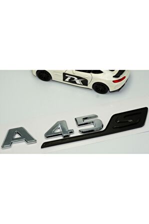 DK Benz A 45S Bagaj Siyah Krom ABS 3M 3D Yazı Logo