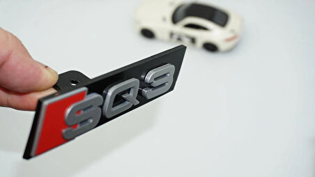 DK Tuning SQ3 Gri Kırmızı Ön Panjur Logo Arma Audi İle Uyumlu