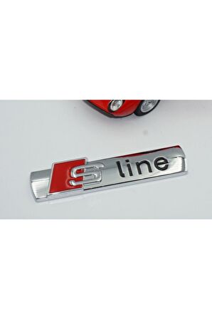 Audi S Line Uyumlu  Bagaj 3m 3d Krom Metal Logo Orjinal Ürün