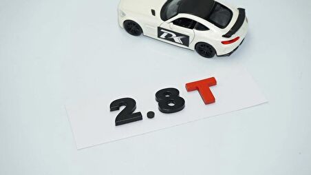 DK Tuning 2.8T Bagaj Siyah Kırmızı Yazı Logo Volkswagen İle Uyumlu