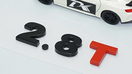 DK Tuning 2.8T Bagaj Siyah Kırmızı Yazı Logo Volkswagen İle Uyumlu